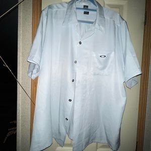 Oakley powder blue button up XL